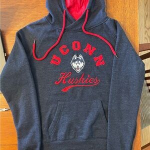 Colosseum UConn Huskies Navy and Red Hoodie